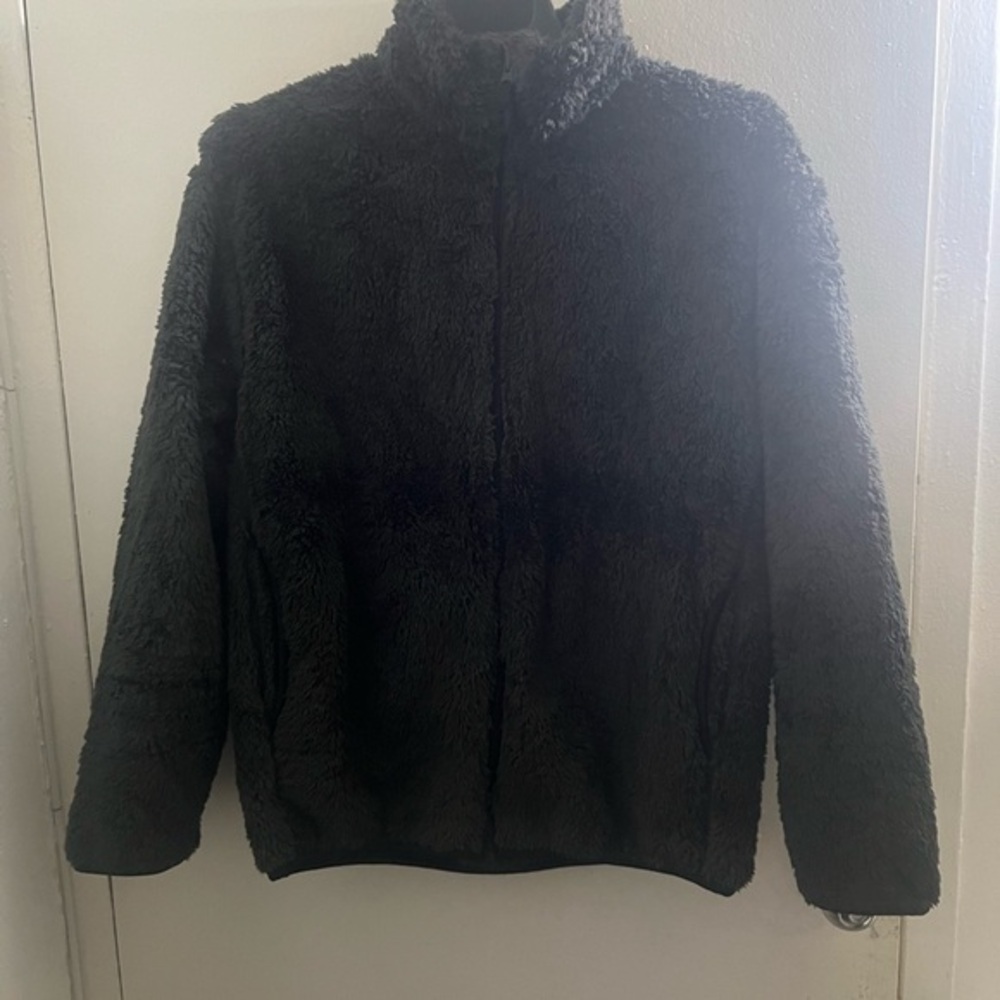Express cozy charcoal gray teddy fleece Jacket